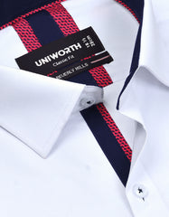 Plain White Classic Fit Shirt FS1596-2RF-15