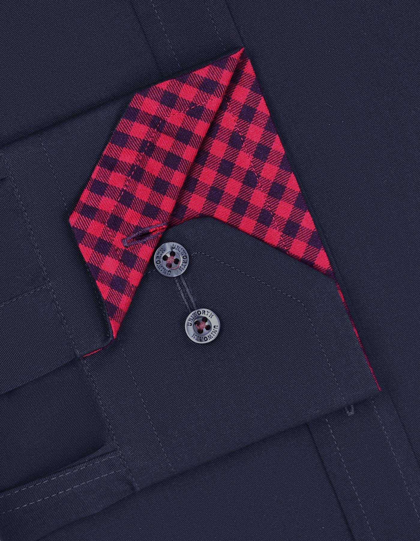 Plain Navy Tailored Smart Fit Shirt FS1601-2SF-15.5