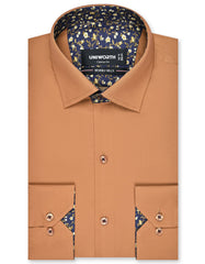 Plain Khaki Classic Fit Shirt FS1633-2RF-14.5