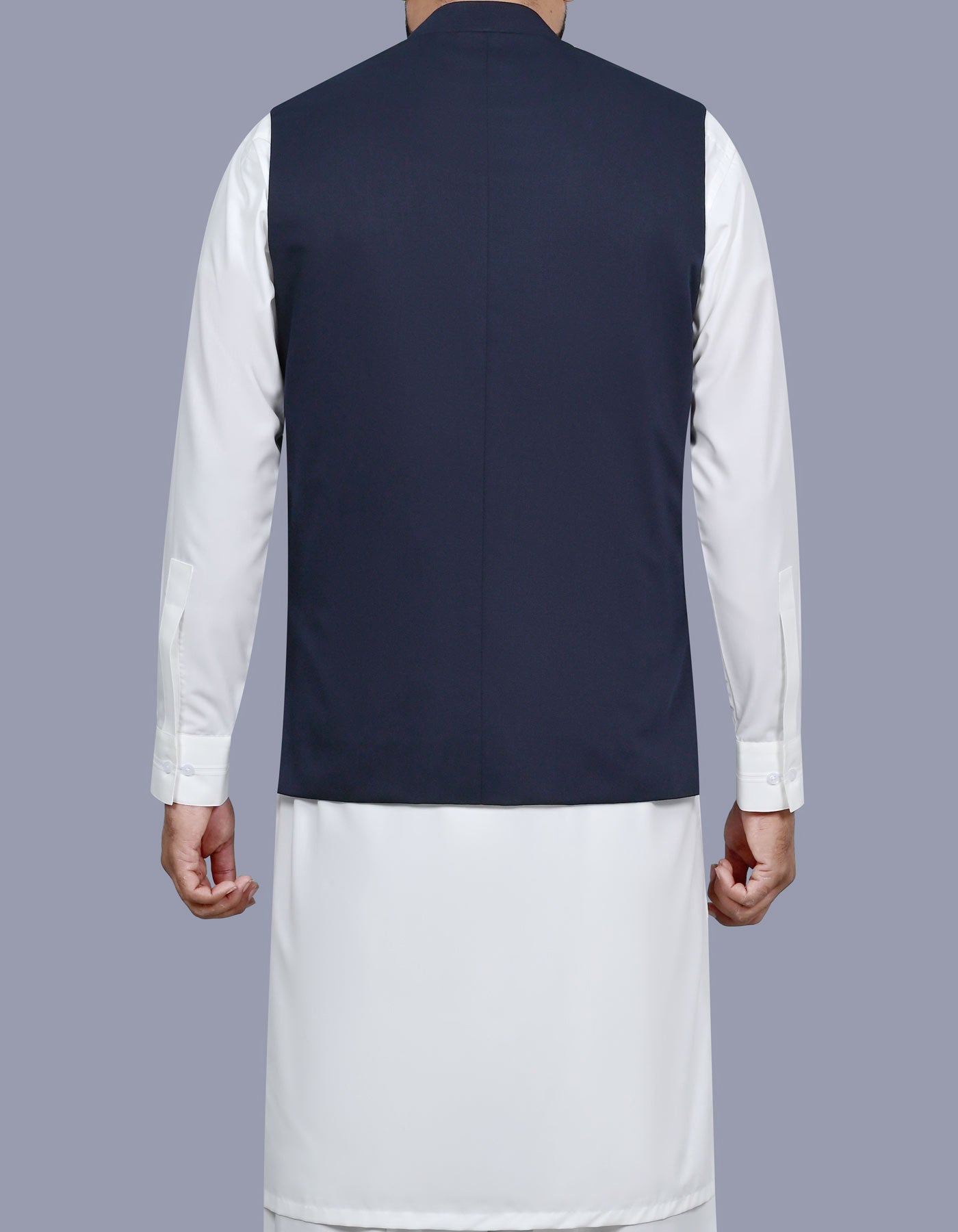 Navy Plain Waist Coat WC2616S-40