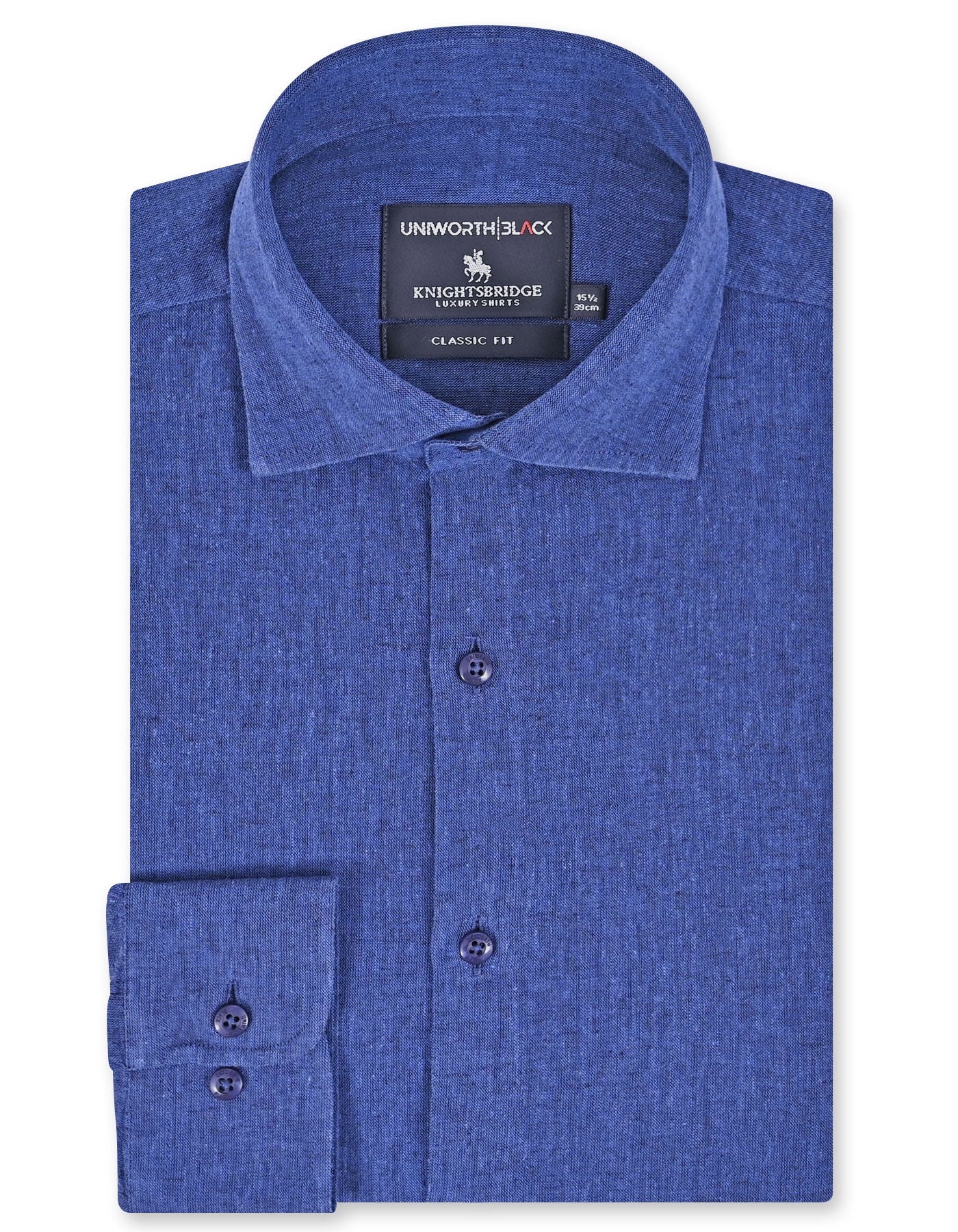 Plain Navy Classic Fit Shirt FS2408-3RF-14.5