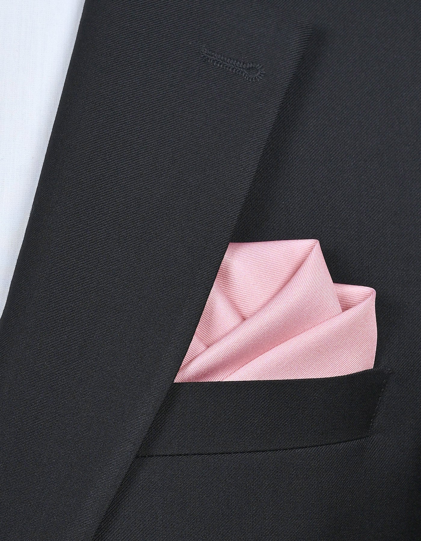 T Pink Plain Pocket Square