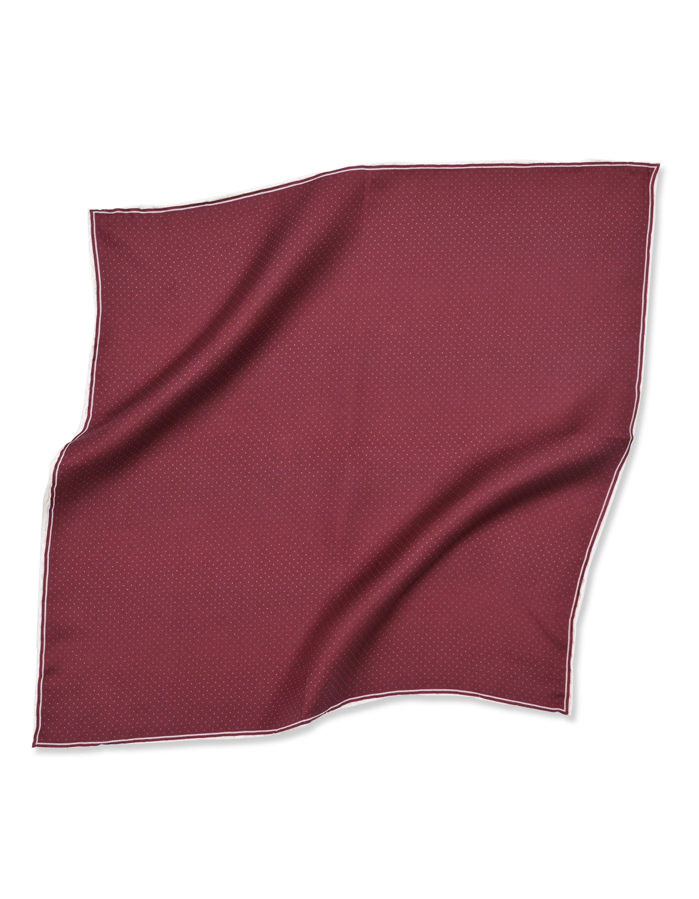 Maroon Dotted Pocket Square