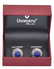 Blue Circle Cufflink