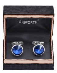 Blue Circle Cufflink
