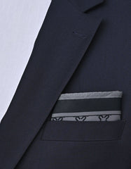 Grey Geometric Pocket Square