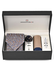 Navy Paisley Men Accessories Box