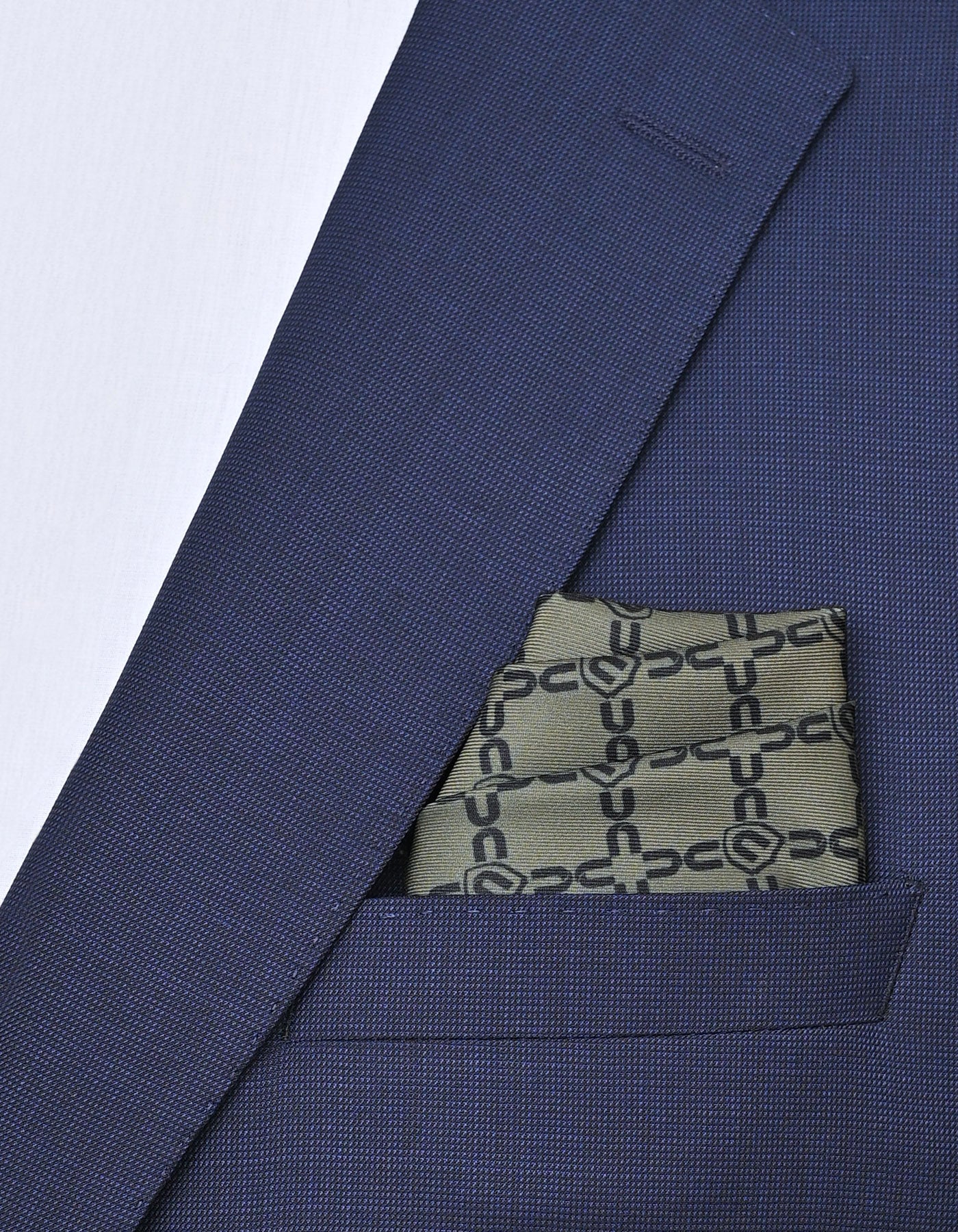 Green Geometric Pocket Square