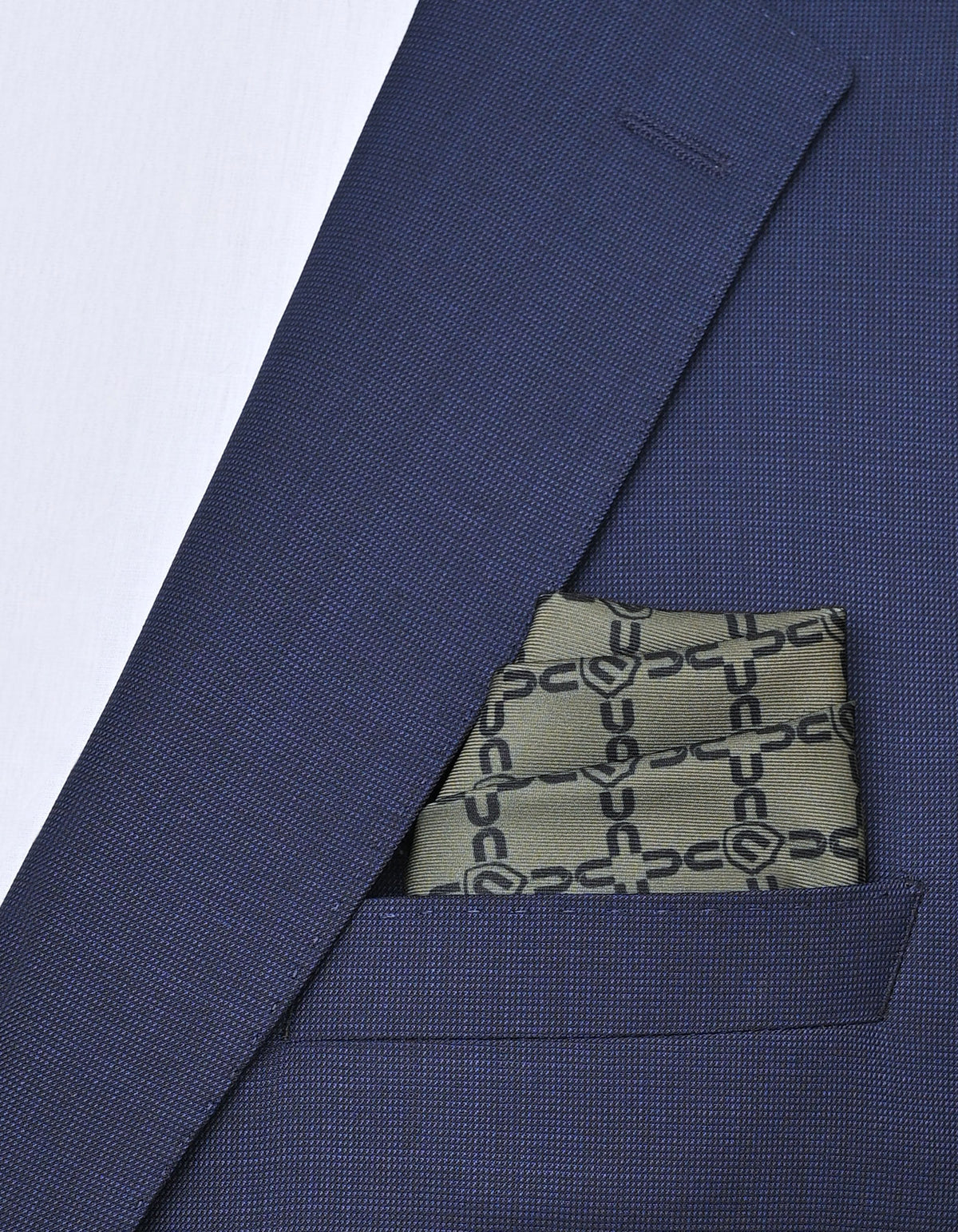 Green Geometric Pocket Square