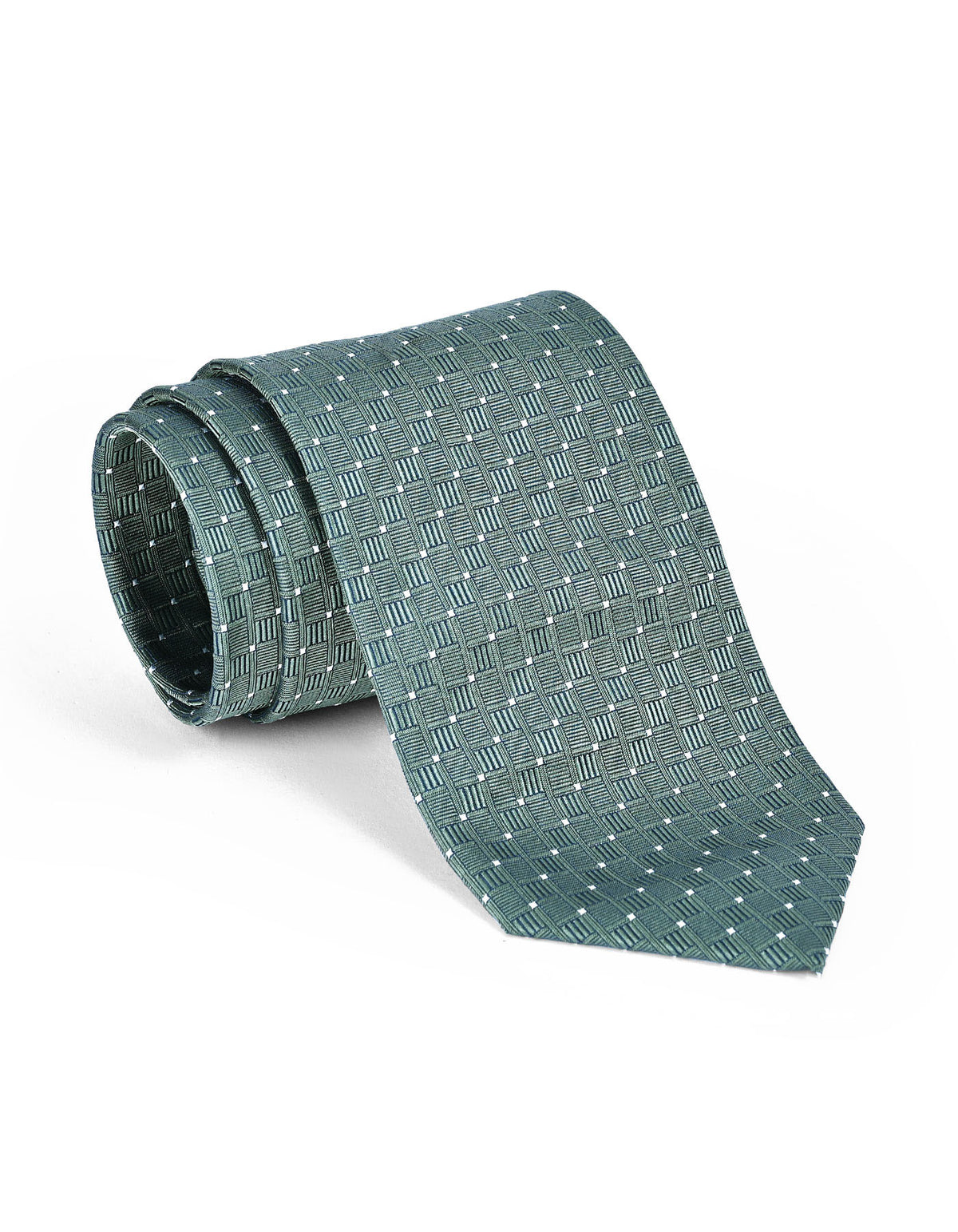 C Green Geometric Tie