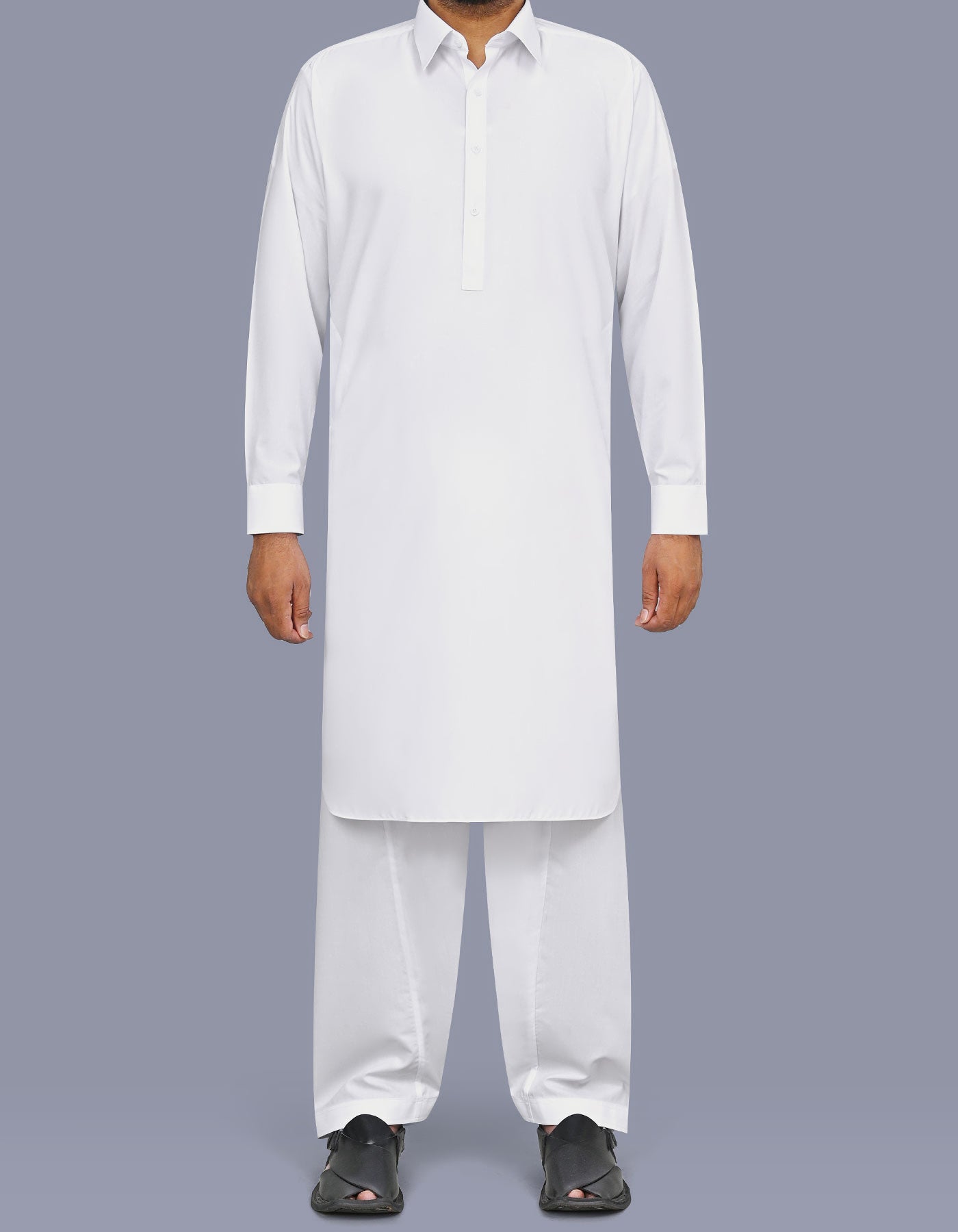 White Plain Kameez Shalwar KS26123R-XS
