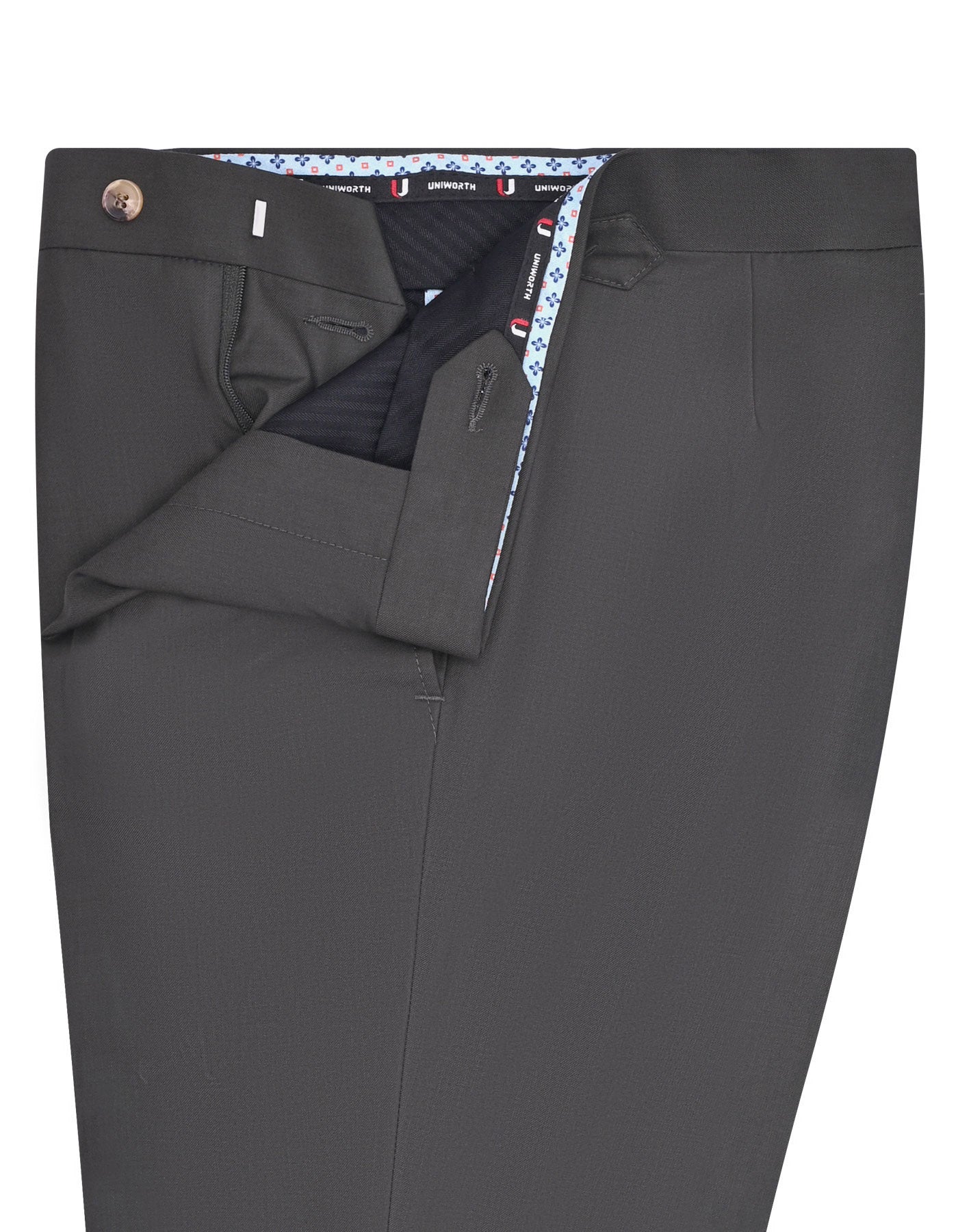 D Green Plain Formal Trouser Tailored Smart Fit FT509S-36