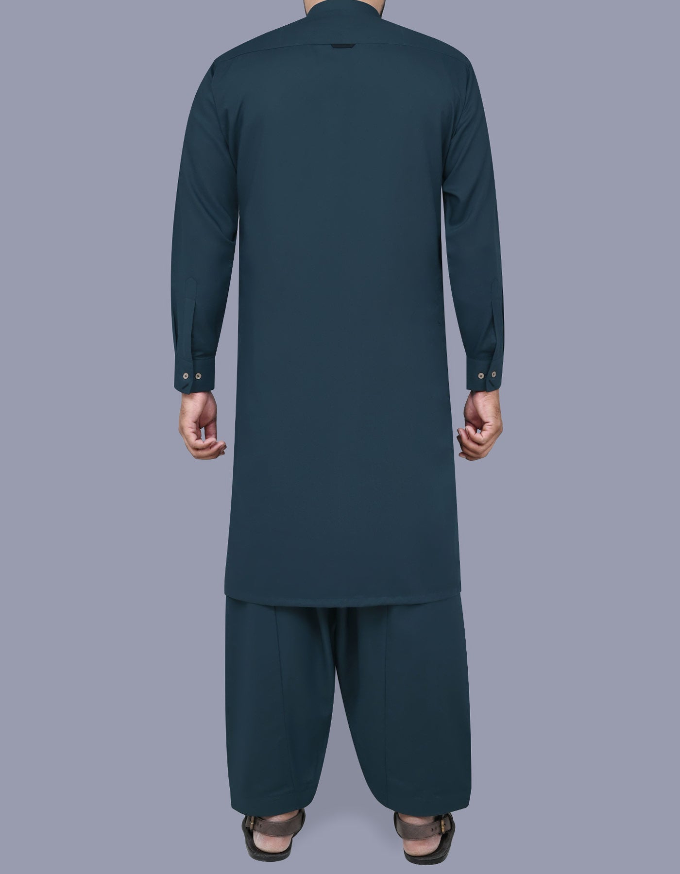 Teal Plain Kameez Shalwar KS2517-3S-L
