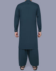 Teal Plain Kameez Shalwar KS2517-3S-L