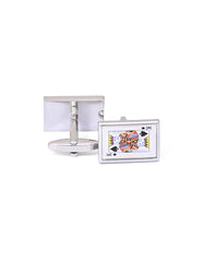 White Rectangle Cufflink