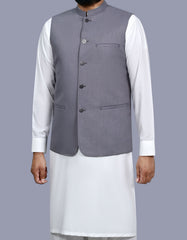 Grey Plain Waist Coat WC2614C-38