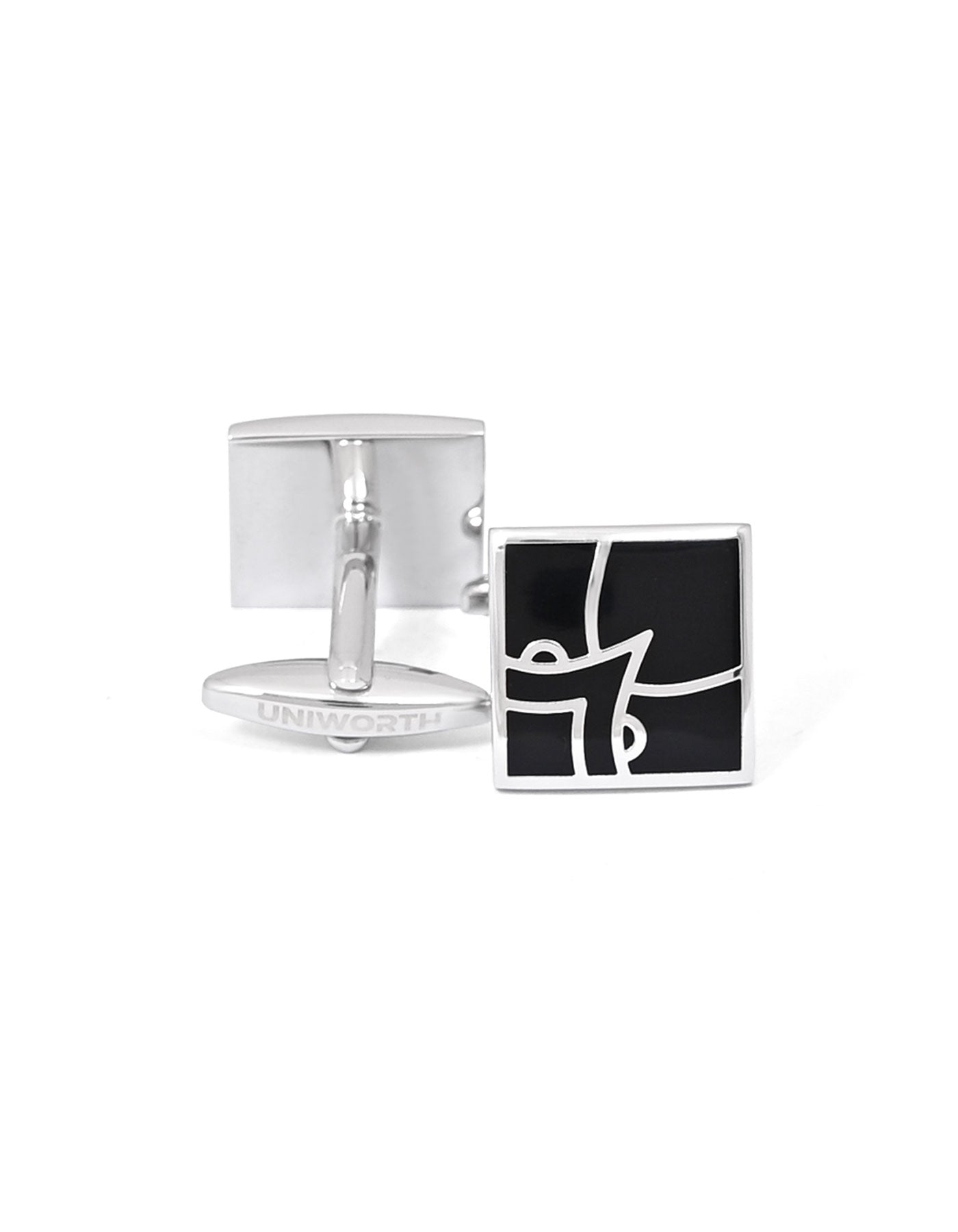 Black Rectangle Cufflink