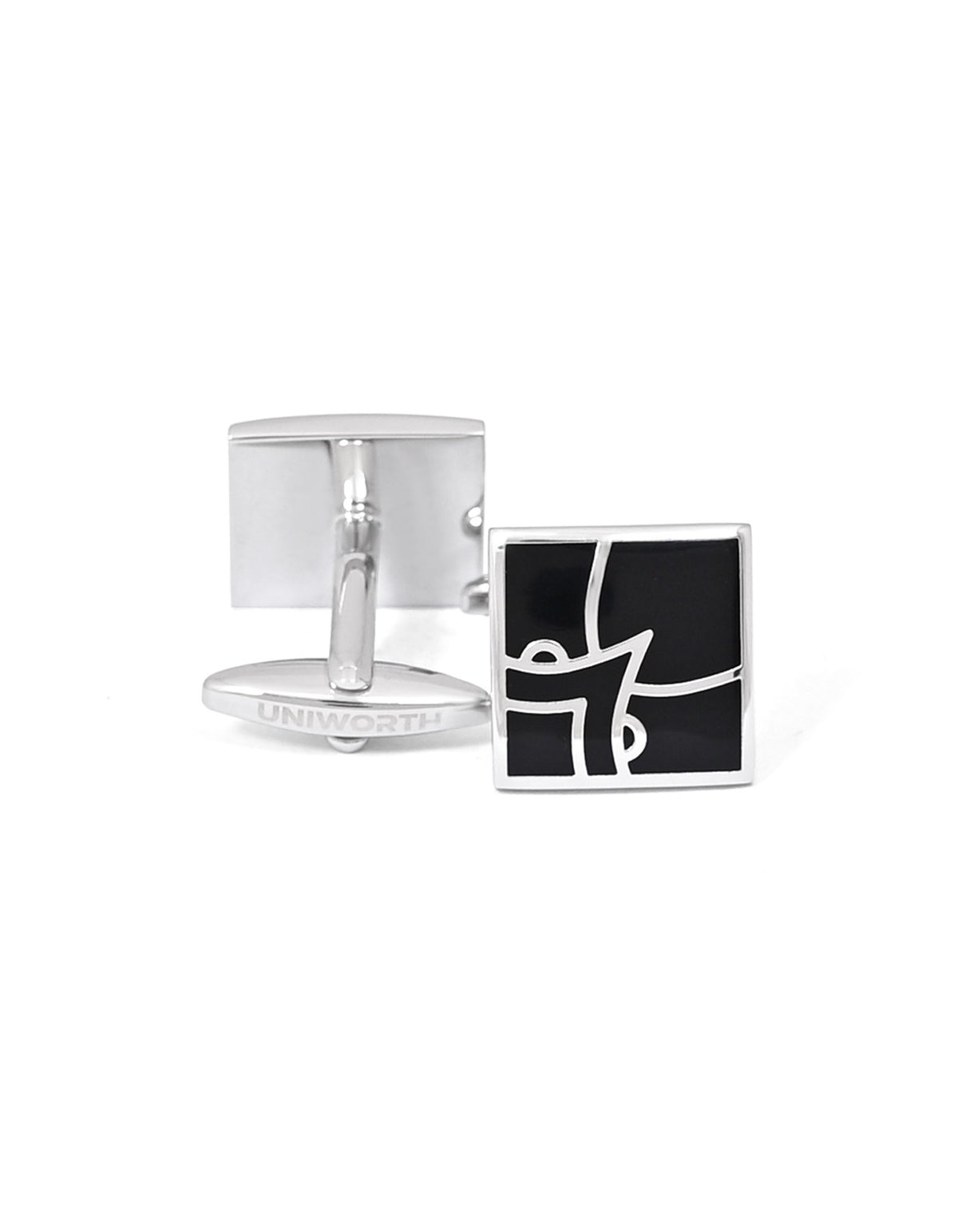 Black Rectangle Cufflink