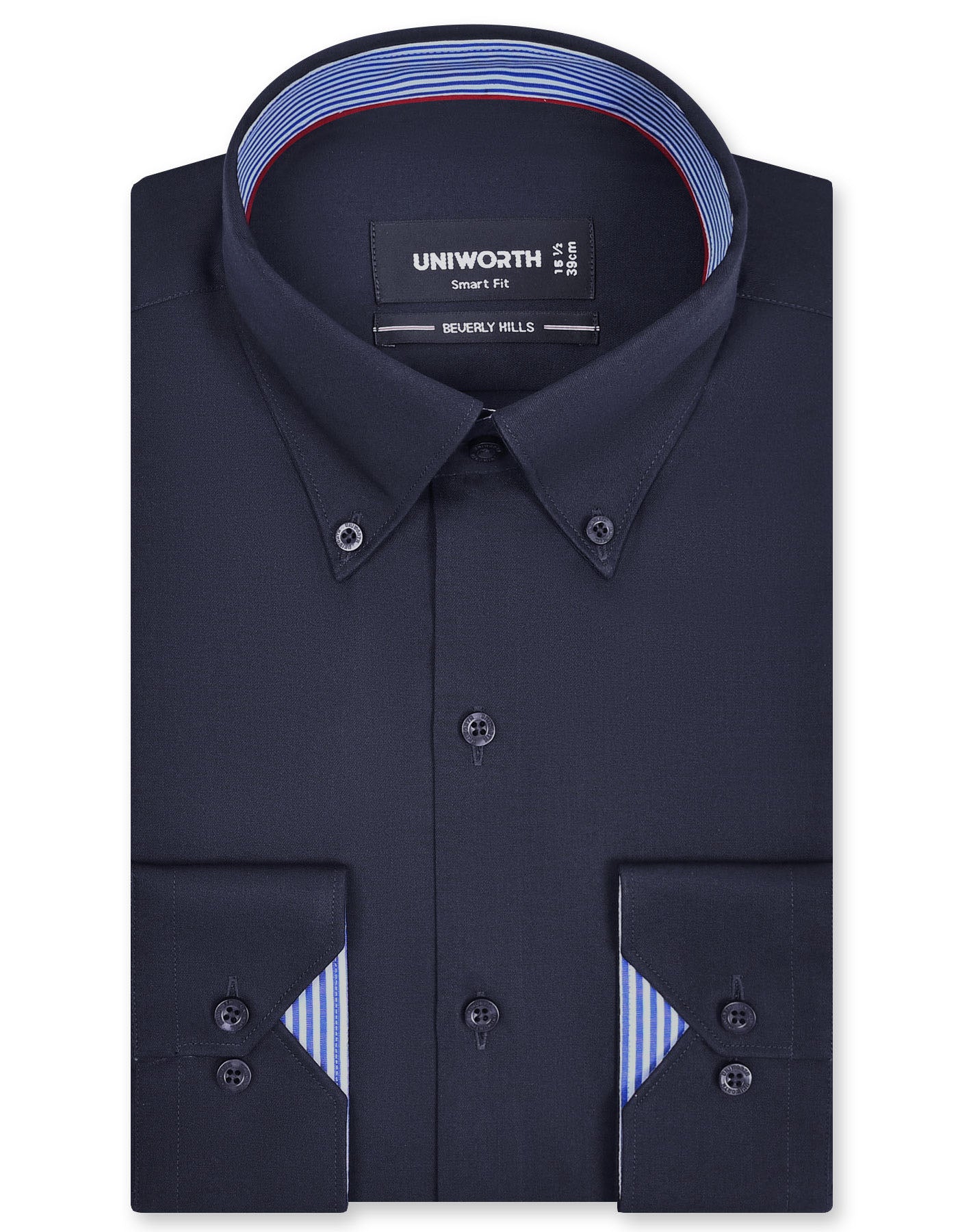 Plain Navy Tailored Smart Fit Shirt FS1410-3SF-14.5