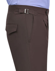 Chocolate Plain Formal Trouser Tailored Smart Fit FT541-1C-32