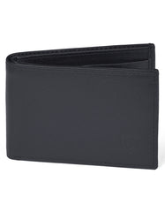 Black Plain 100% Leather Wallet