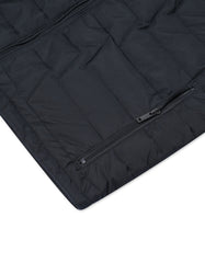 Black Plain Mock Neck Puffer Jacket