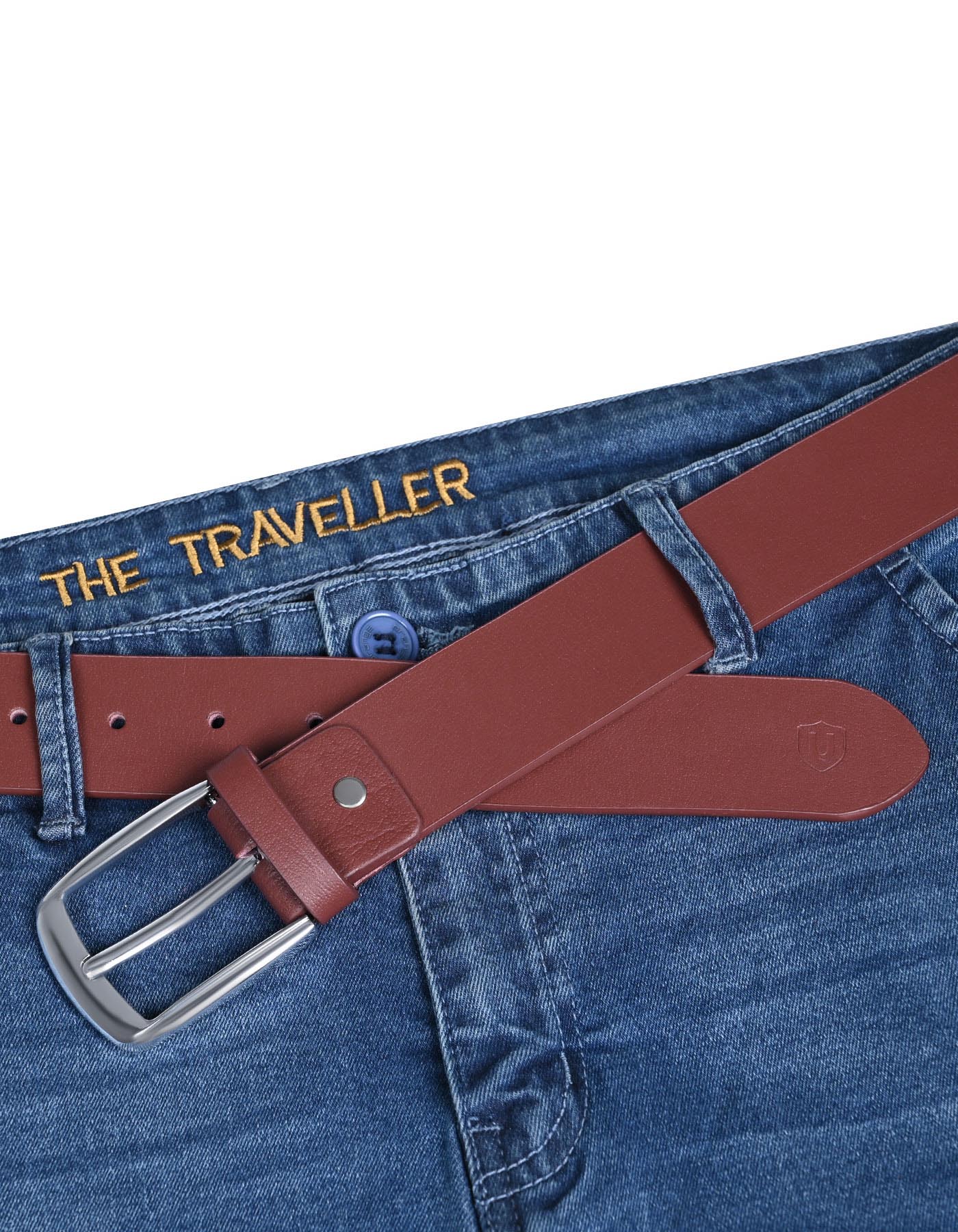 Burgundy Casual Belt BTC2403-1-38