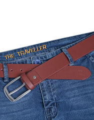 Burgundy Casual Belt BTC2403-1-38