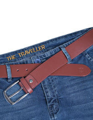 Burgundy Casual Belt BTC2403-3-38