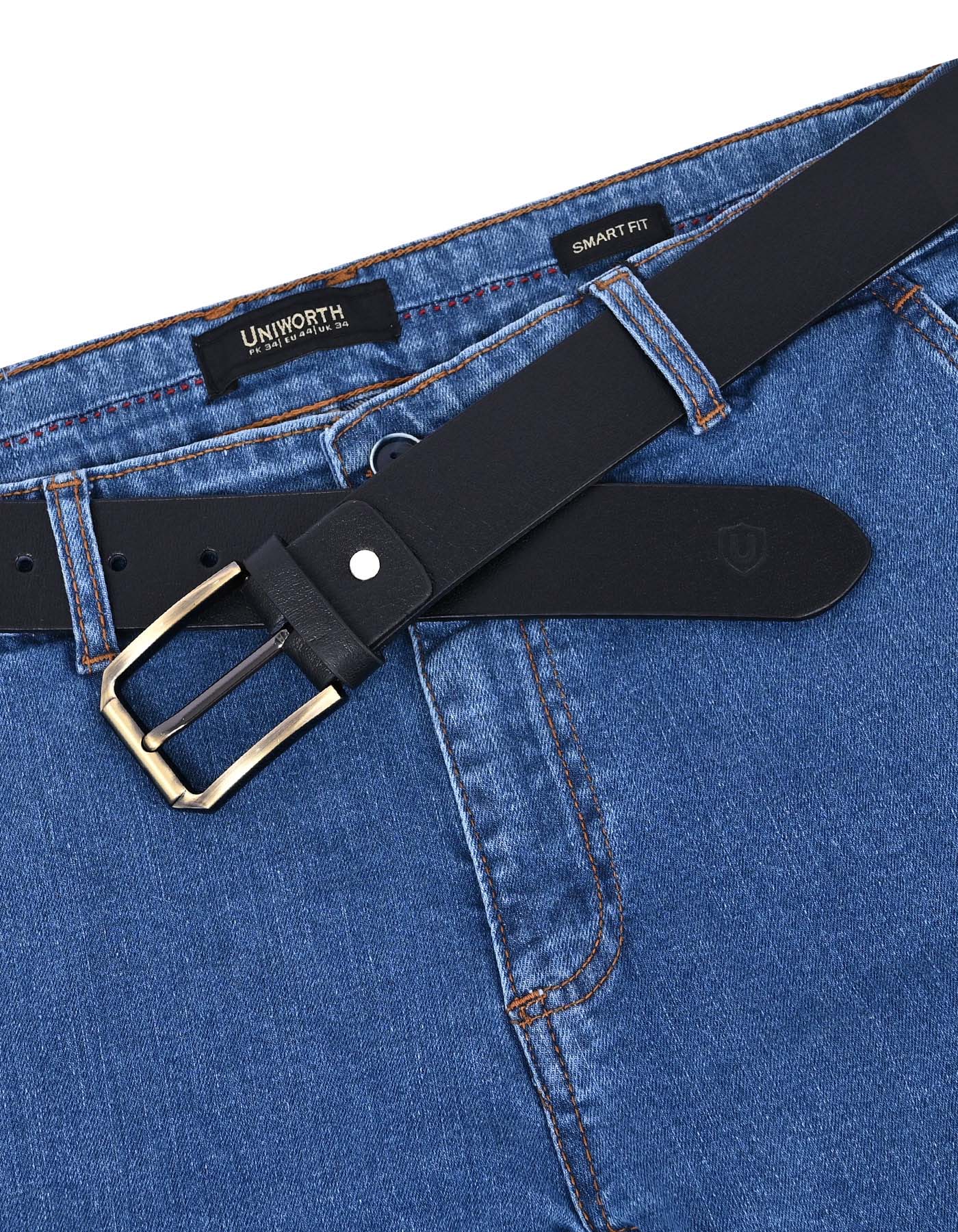 Casual Belt Pin Buckle Black BTC2506 Uniworth Single Side BTC2506-36