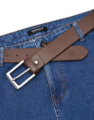 Casual Belt Pin Buckle Brown BTC2510 Uniworth Single Side BTC2510-36