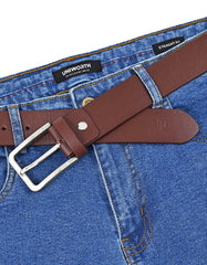 Casual Belt Pin Buckle Brown BTC2606 Uniworth Single Side BTC2606-38