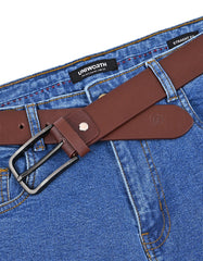Casual Belt Pin Buckle Brown BTC2607 Uniworth Single Side BTC2607-38