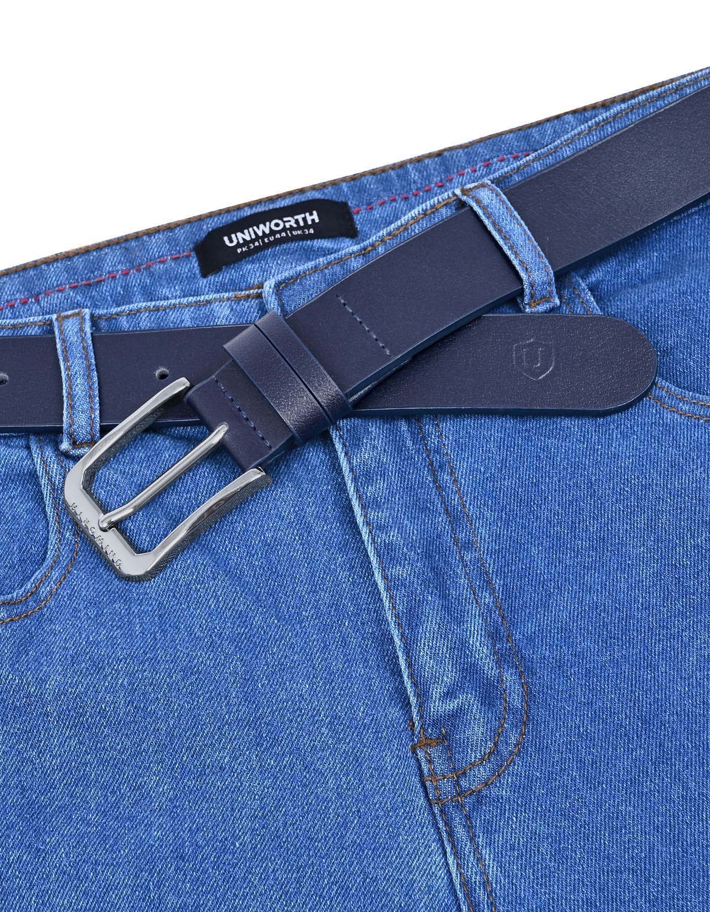 Formal Belt Pin Buckle Navy BTF2503 Uniworth Single Side BTF2503-36