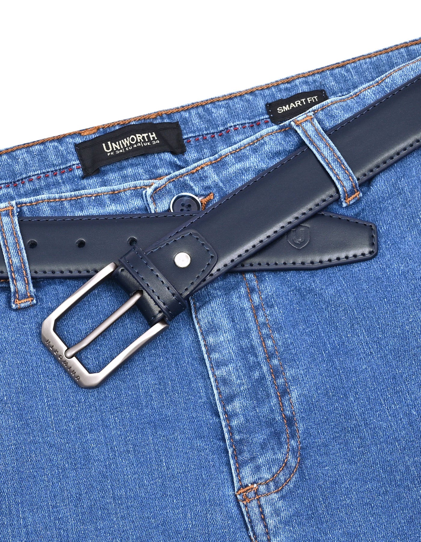 Formal Belt Pin Buckle Navy BTF2509 Uniworth Single Side BTF2509-36