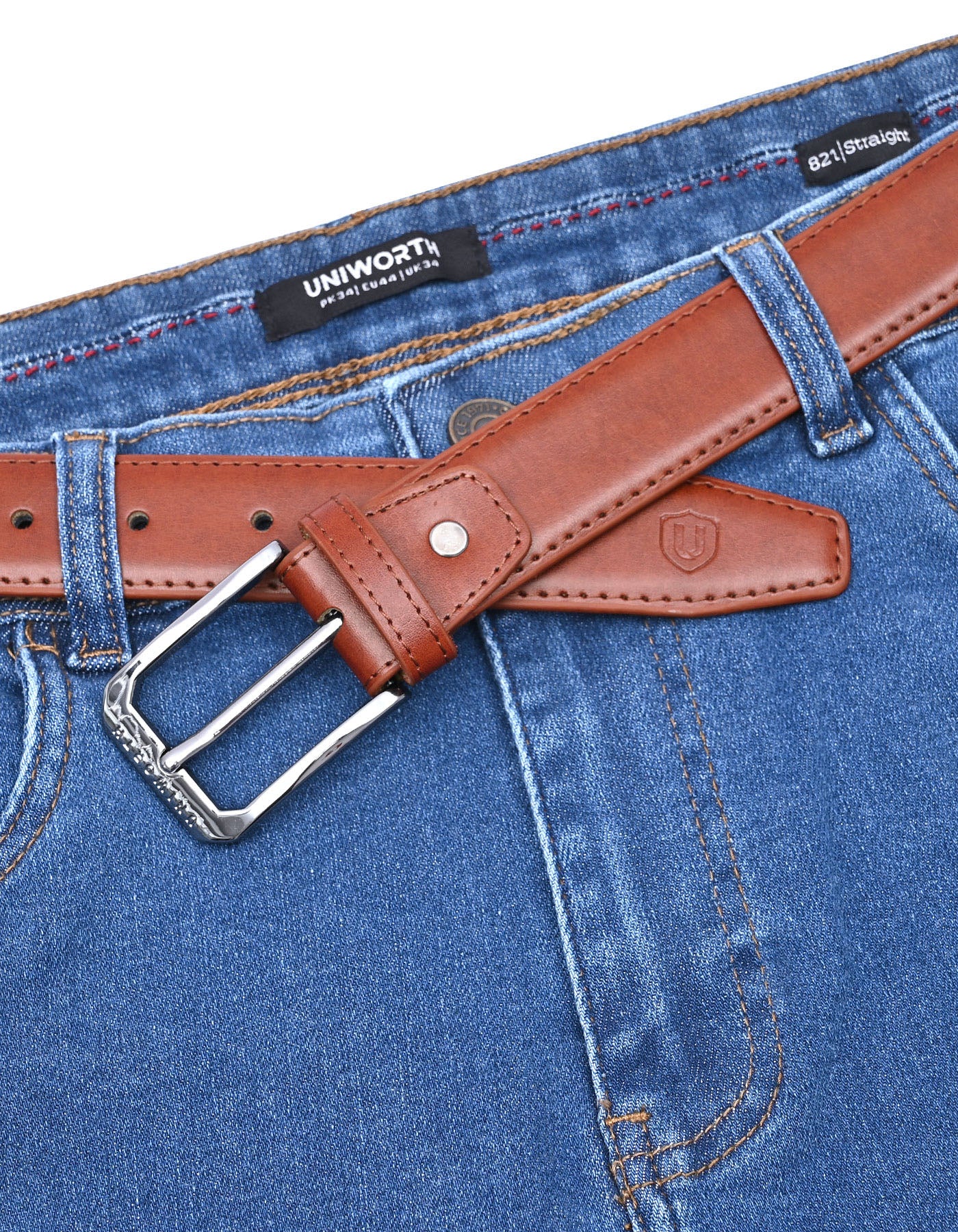 Formal Belt Pin Buckle Burgundy BTF2510 Uniworth Single Side BTF2510-36