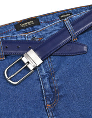 Formal Belt Pin Buckle Navy BTF2602 Uniworth Double Side BTF2602-36