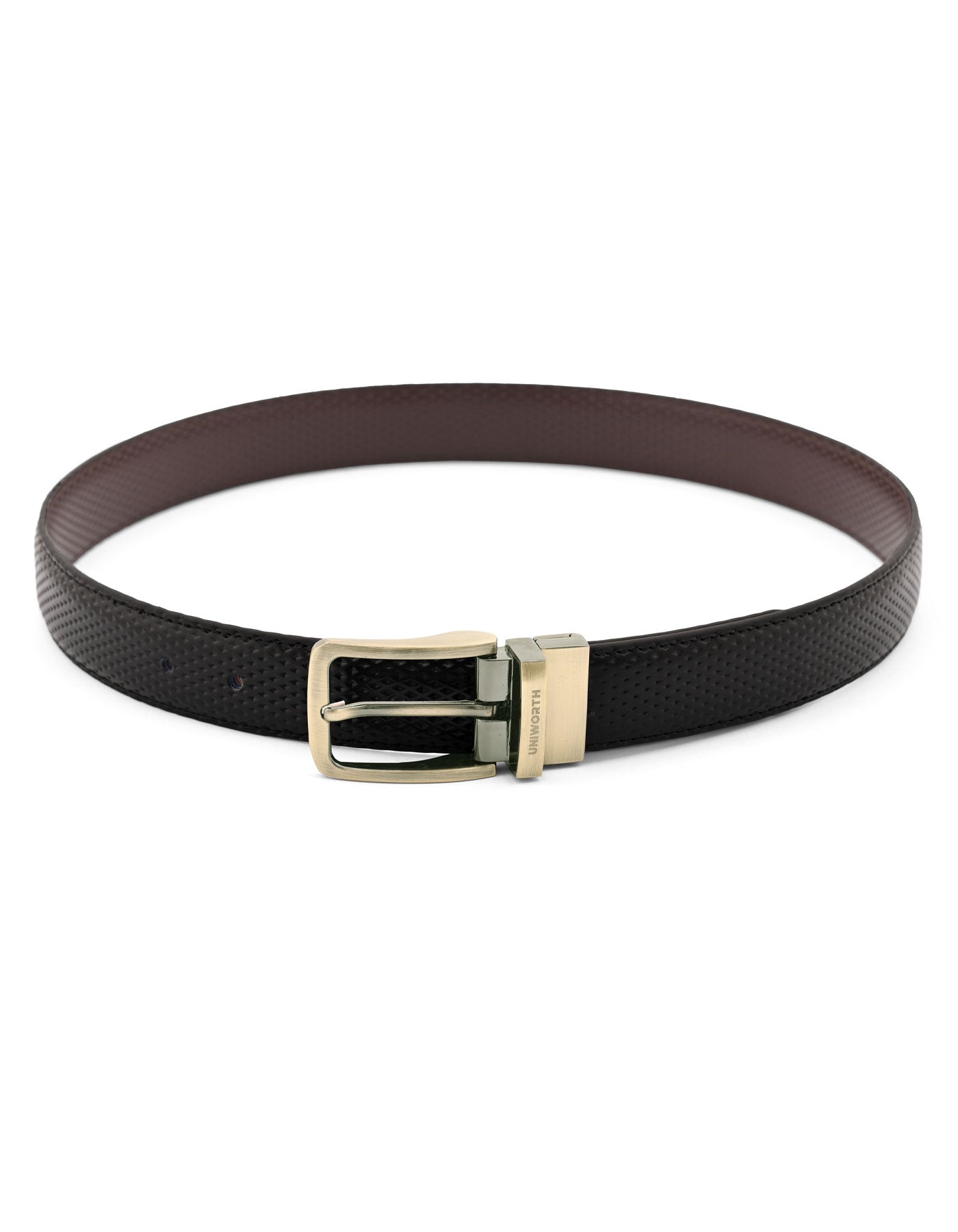 Formal Belt Premium Buckle Black BTP2600 Uniworth Double Side BTP2600-34
