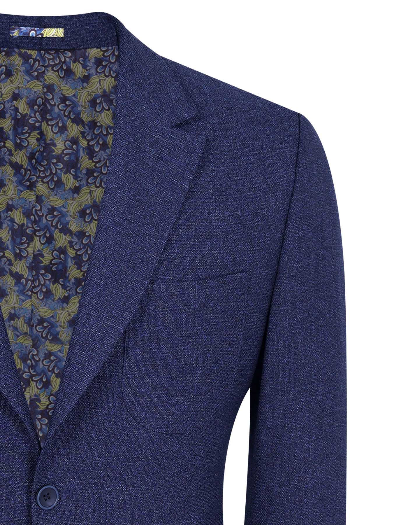 D Blue Tailored Smart Fit Coat CC2355-36