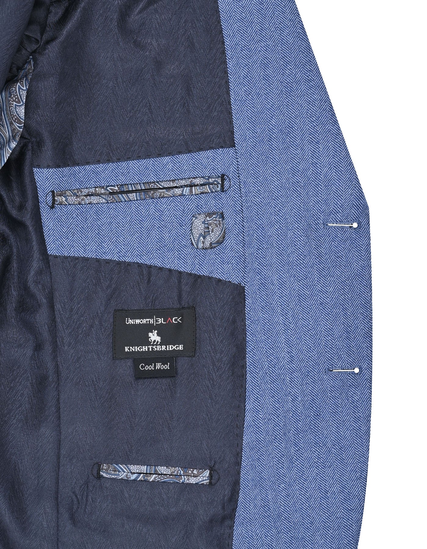L Blue Tailored Smart Fit Coat CC2374-42