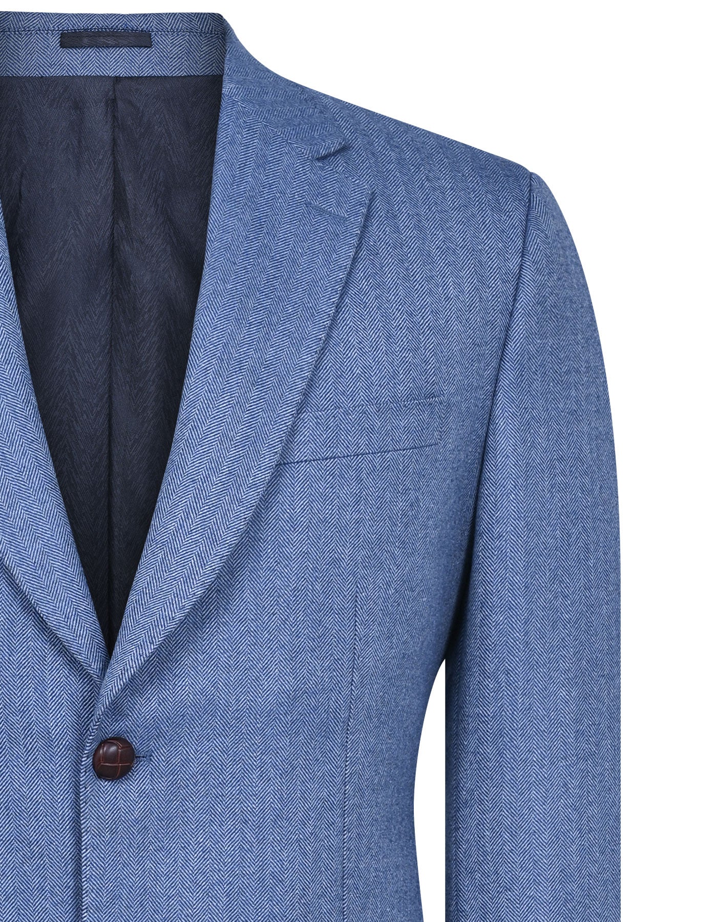 L Blue Tailored Smart Fit Coat CC2374-36