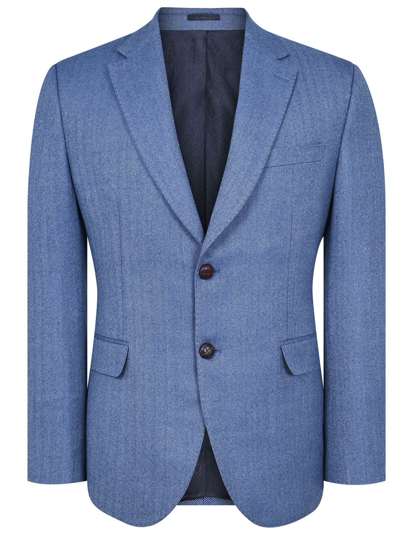 L Blue Tailored Smart Fit Coat CC2374-34
