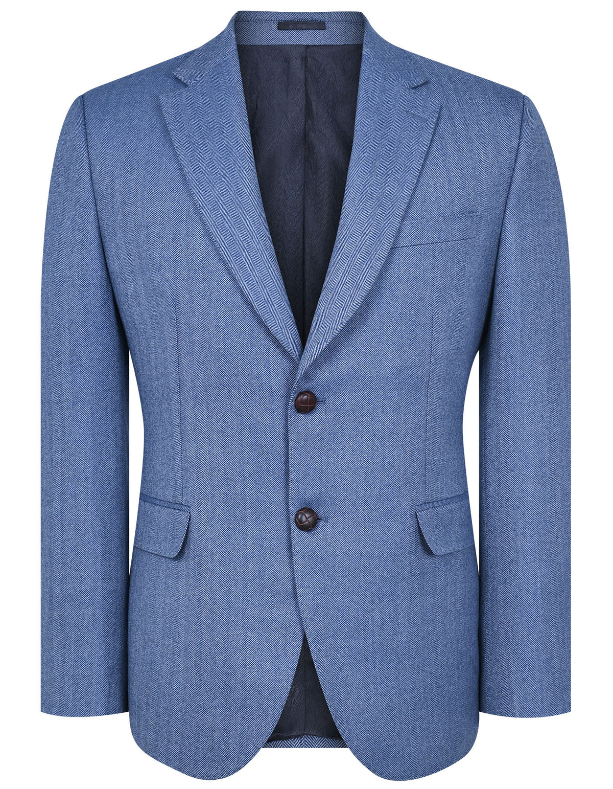 L Blue Tailored Smart Fit Coat CC2374-34