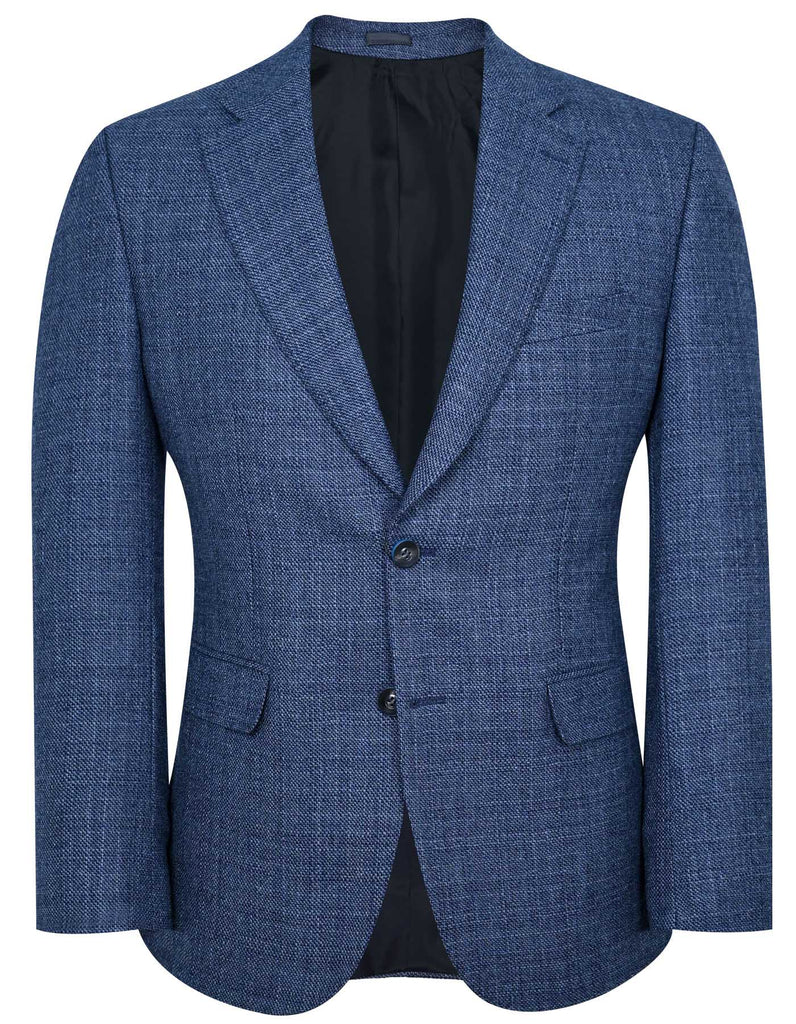 D Grey Texture Tailored Smart Fit Coat