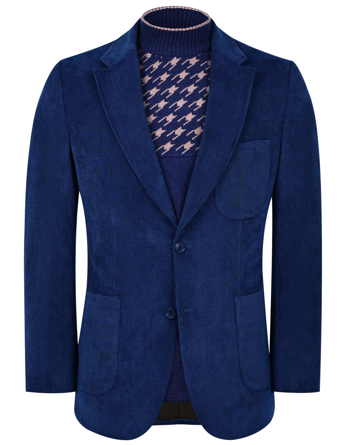 D Blue Tailored Smart Fit Coat CC2434-34