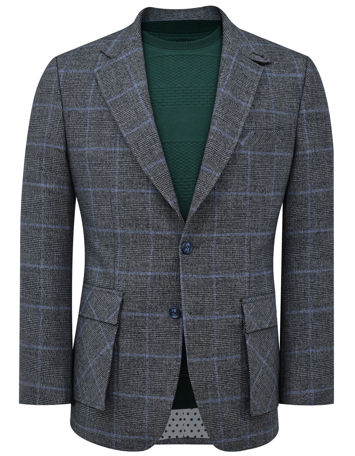 D Grey Tailored Smart Fit Coat CC2435-34