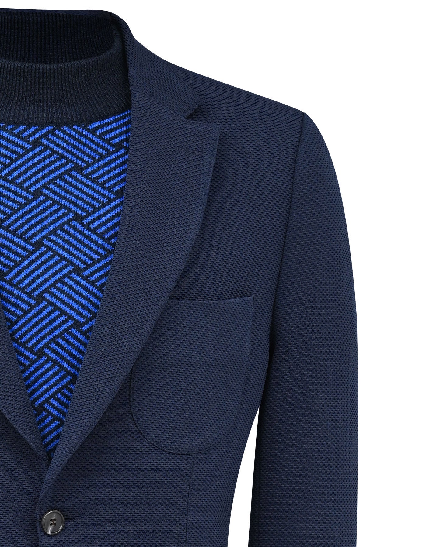 Navy Tailored Smart Fit Coat CC2442-36