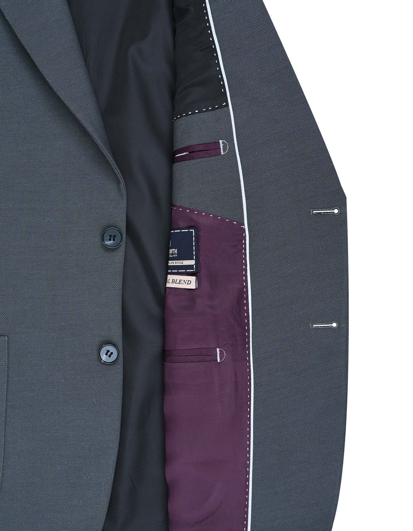 Grey Tailored Smart Fit Coat CC2448-42