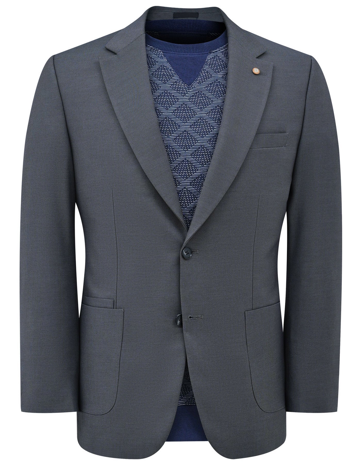 Grey Tailored Smart Fit Coat CC2448-34