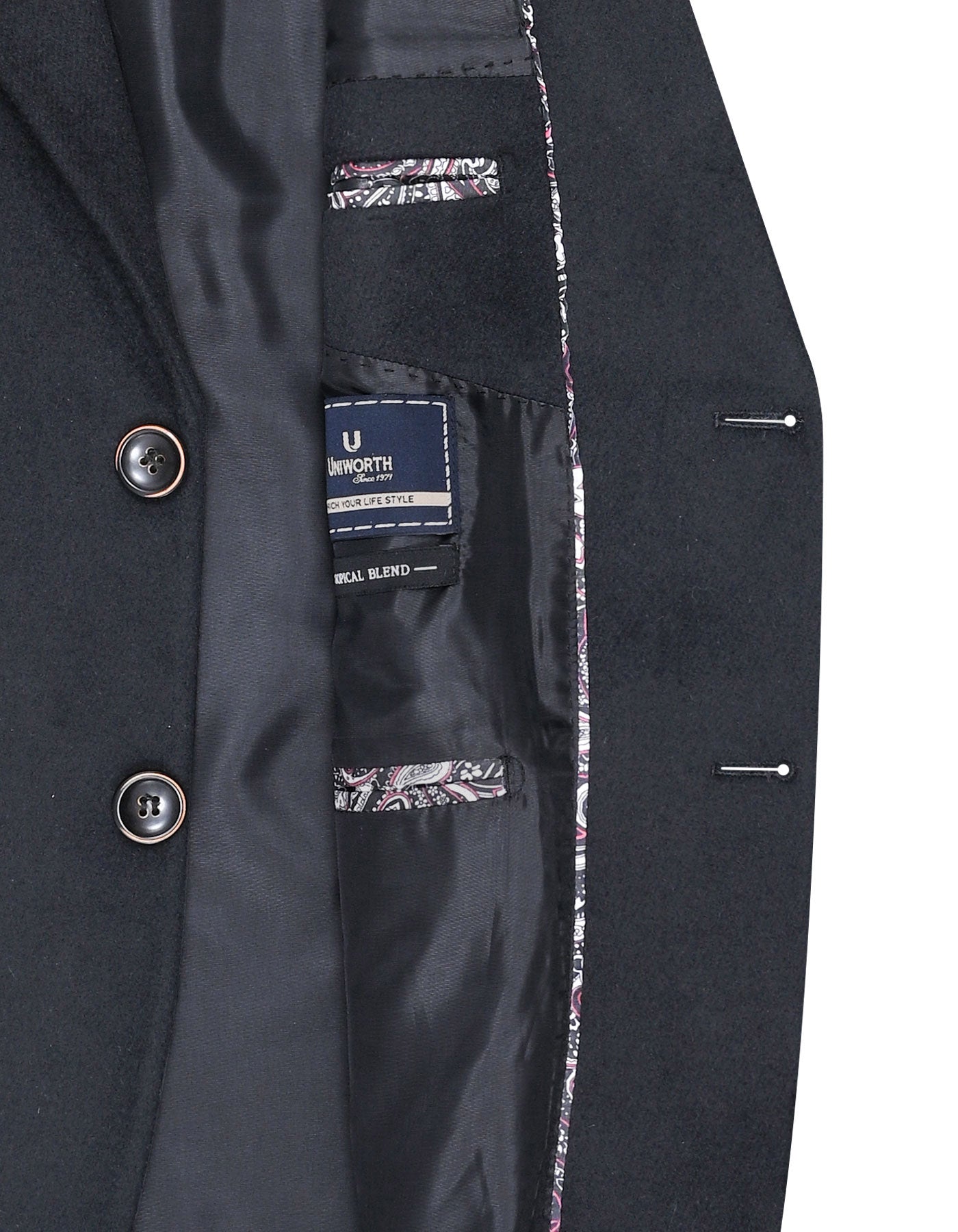 Black Tailored Smart Fit Coat CC2510-42